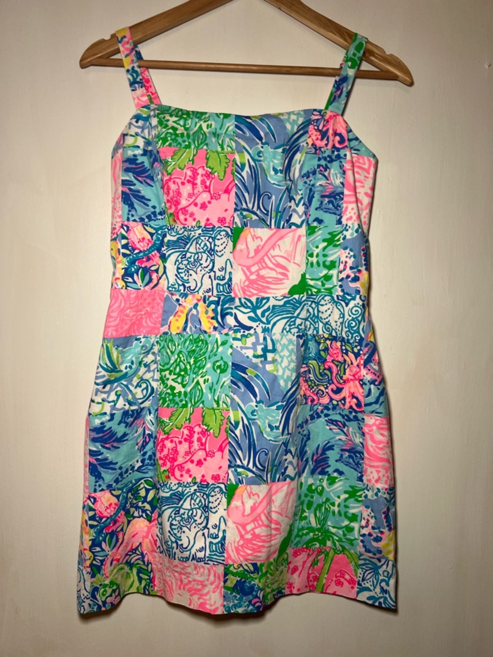 Lilly Pulitzer Jesse Romper Pink Blue Print Size 4 EUC